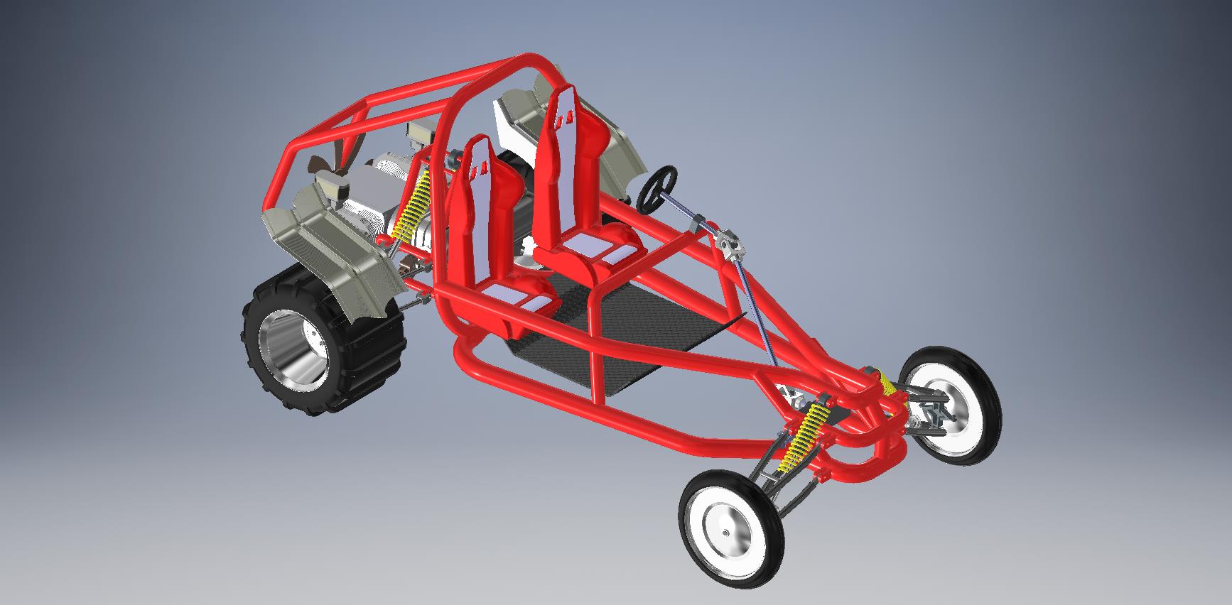 越野钢管车架3D图纸 STP格式
